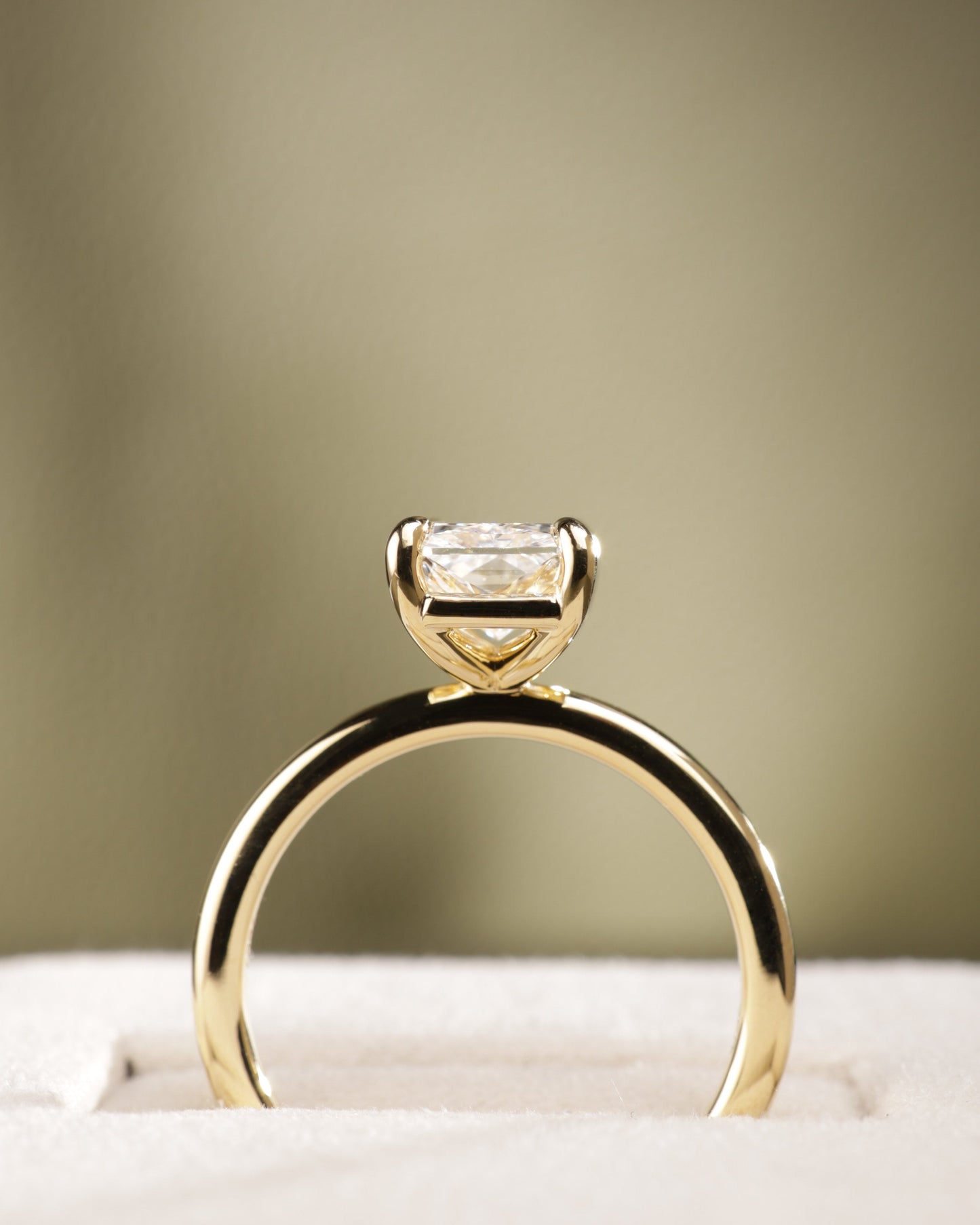 2 CT Asscher Lab Grown Diamond Solitaire Engagement Ring