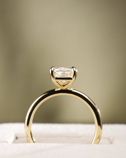 2 CT Asscher Lab Grown Diamond Solitaire Engagement Ring
