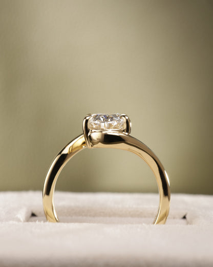 2 CT Asscher Lab Grown Diamond Solitaire Engagement Ring