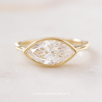 2.9 Carats Emerald Pave Styled Moissanite Engagement Ring