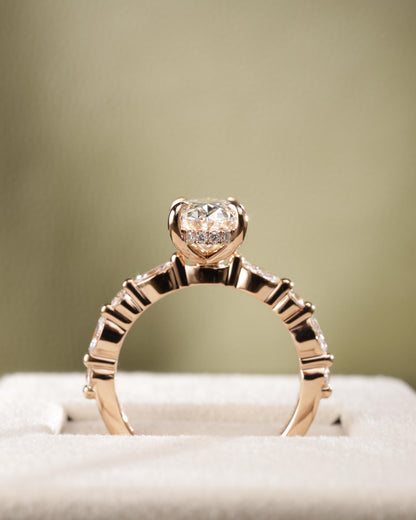 2 CT Asscher Lab Grown Diamond Solitaire Engagement Ring