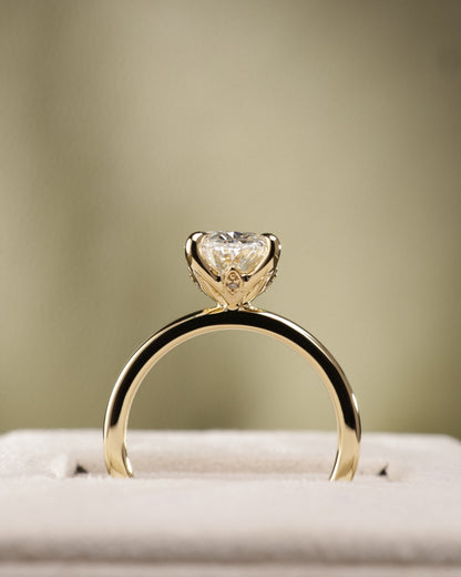 2 CT Asscher Lab Grown Diamond Solitaire Engagement Ring