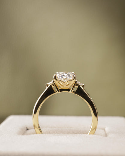 2 CT Asscher Lab Grown Diamond Solitaire Engagement Ring