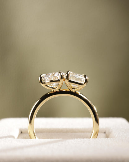 2 CT Asscher Lab Grown Diamond Solitaire Engagement Ring
