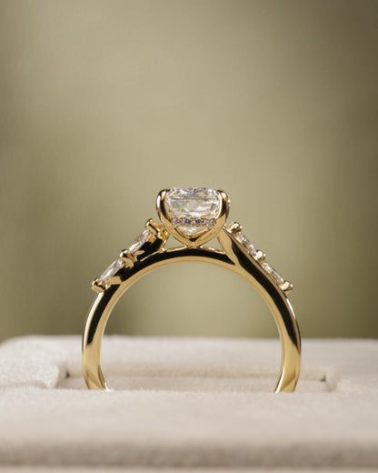 2 CT Asscher Lab Grown Diamond Solitaire Engagement Ring