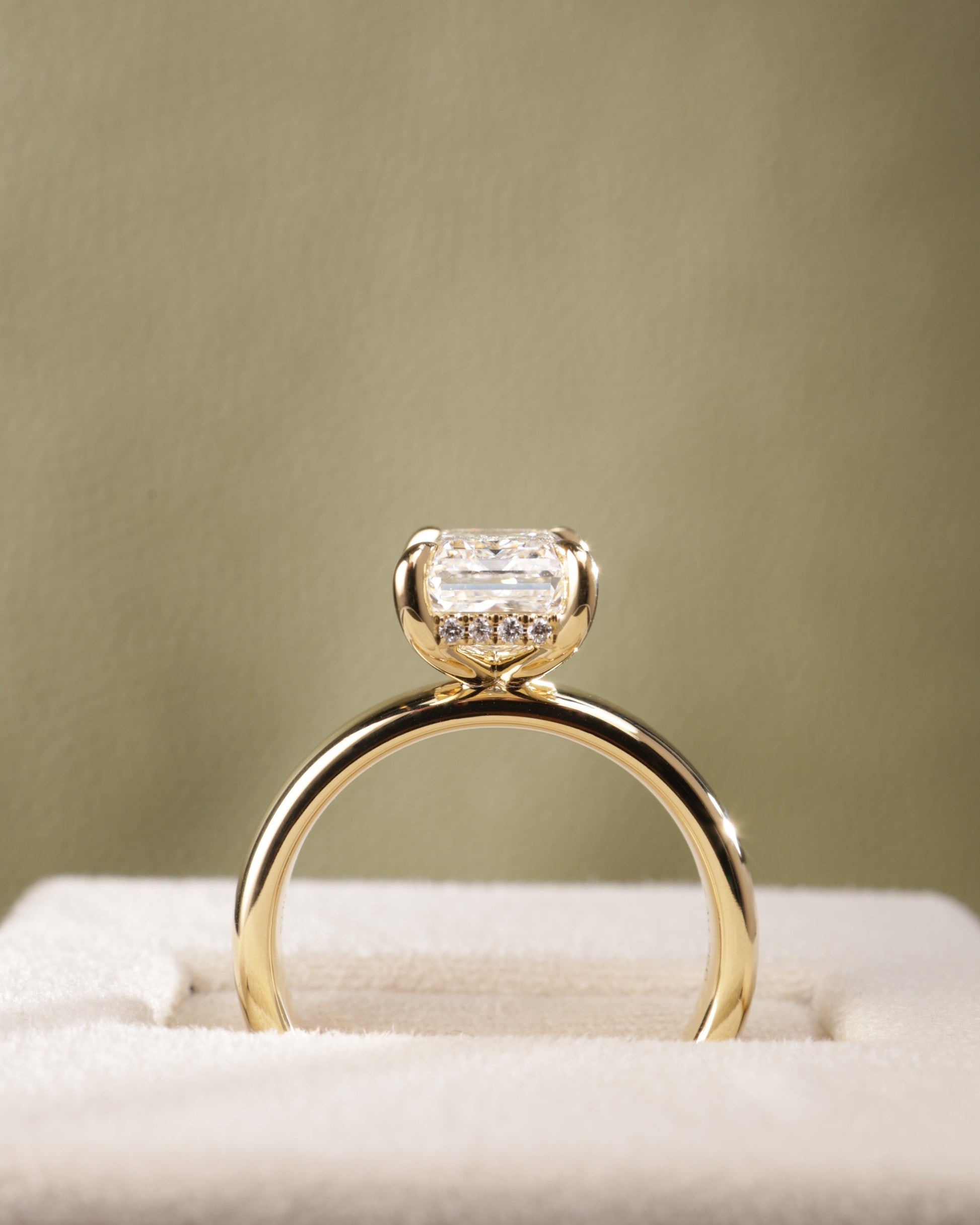 2 CT Asscher Lab Grown Diamond Solitaire Engagement Ring