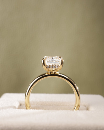 2 CT Asscher Lab Grown Diamond Solitaire Engagement Ring