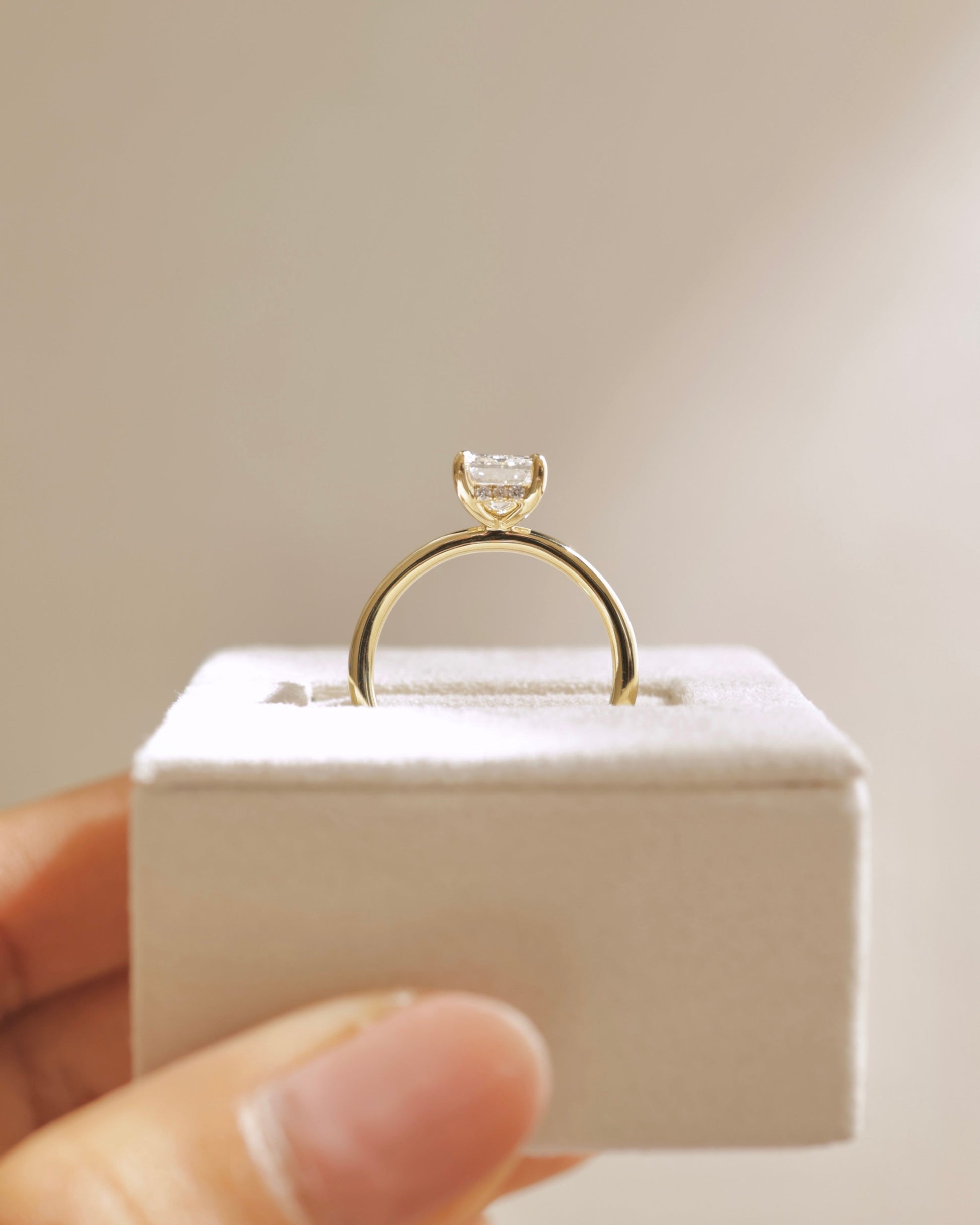 2 CT Asscher Lab Grown Diamond Solitaire Engagement Ring