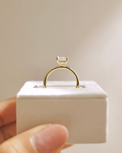 2 CT Asscher Lab Grown Diamond Solitaire Engagement Ring