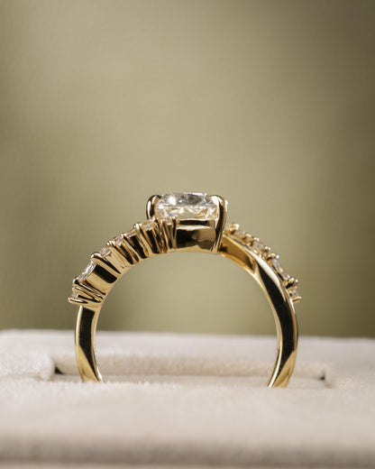 2 CT Asscher Lab Grown Diamond Solitaire Engagement Ring
