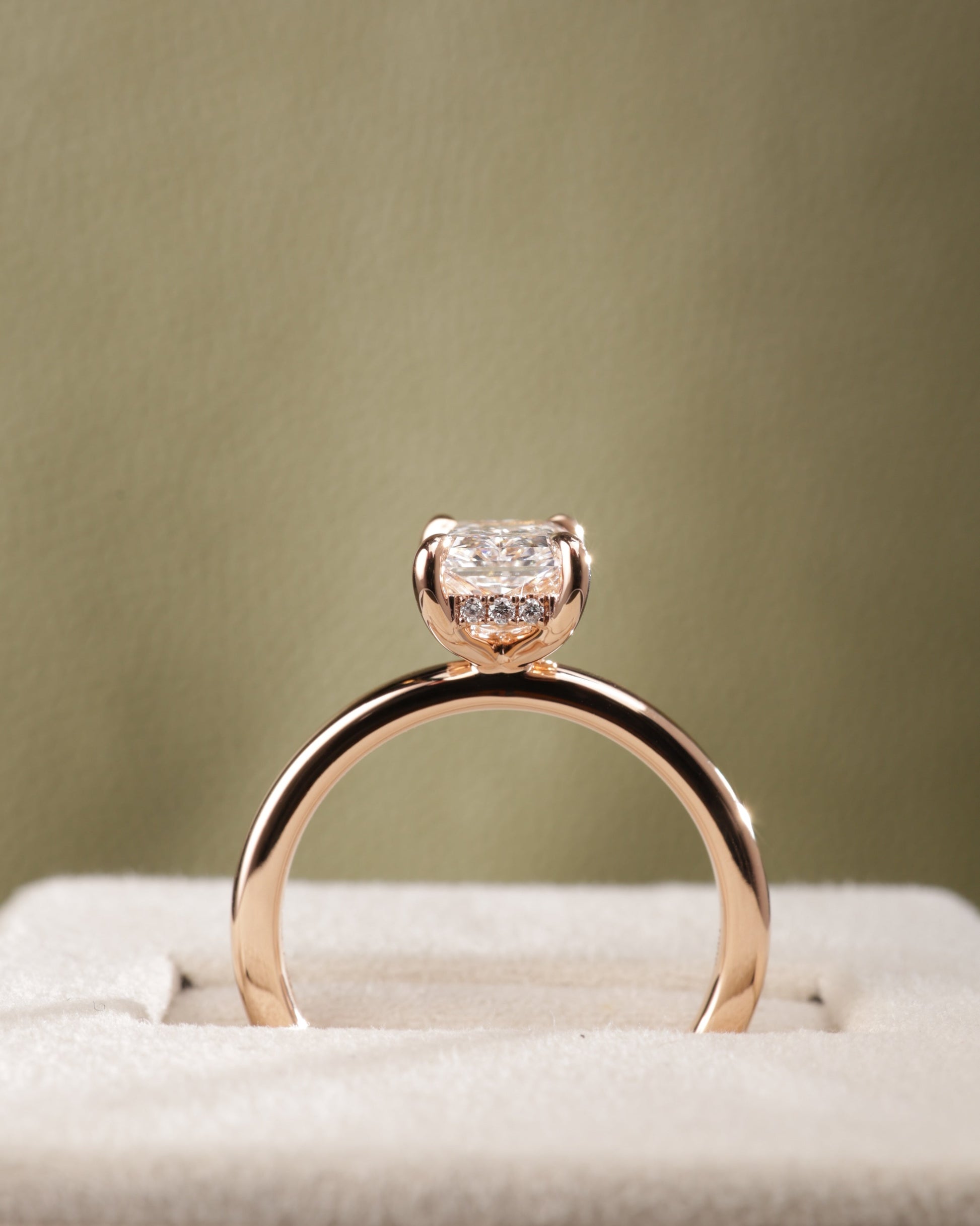 2 CT Asscher Lab Grown Diamond Solitaire Engagement Ring