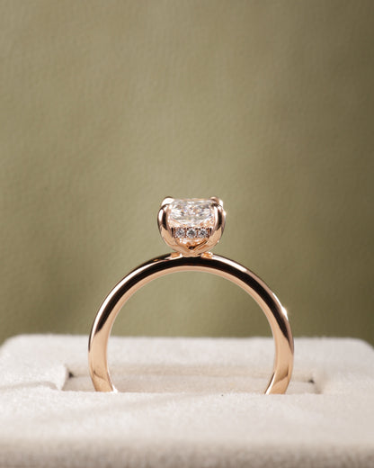 2 CT Asscher Lab Grown Diamond Solitaire Engagement Ring