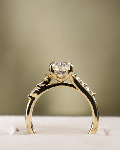 2 CT Asscher Lab Grown Diamond Solitaire Engagement Ring