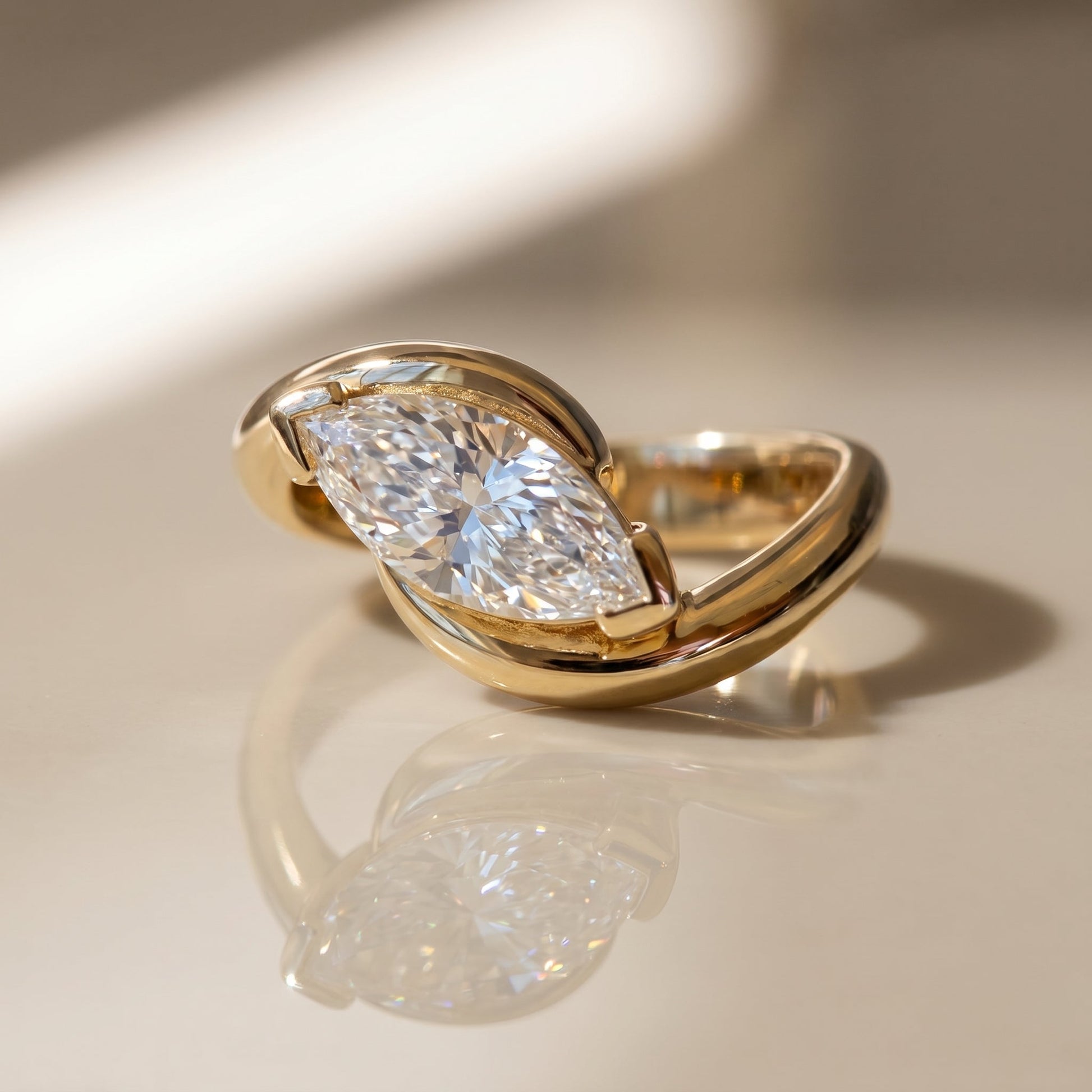 Oval Solitaire Engagement Ring – 2 CT Moissanite Diamond