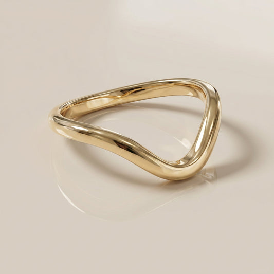 0.13 TCW Round Twisted Moissanite Wedding Band