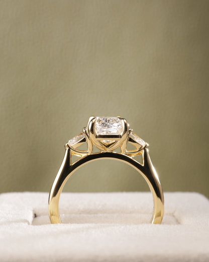 2 CT Asscher Lab Grown Diamond Solitaire Engagement Ring