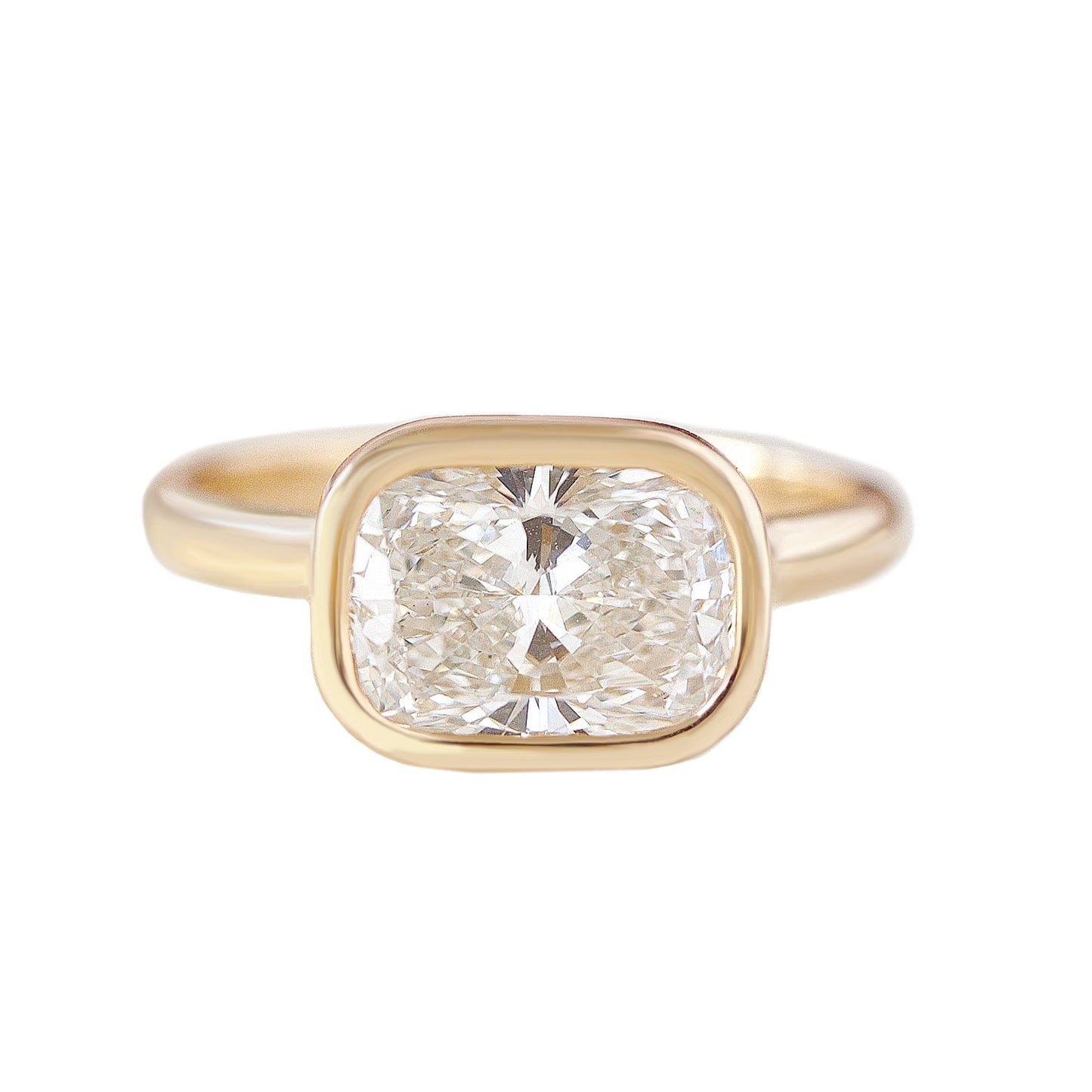 2.9 Carats Emerald Pave Styled Moissanite Engagement Ring