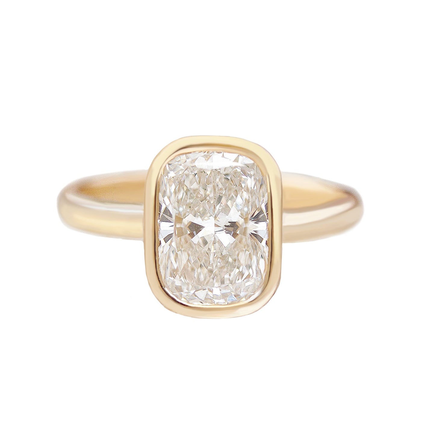 2.9 Carats Emerald Pave Styled Moissanite Engagement Ring