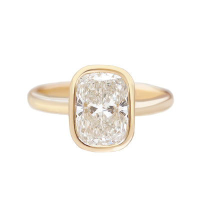 2.9 Carats Emerald Pave Styled Moissanite Engagement Ring