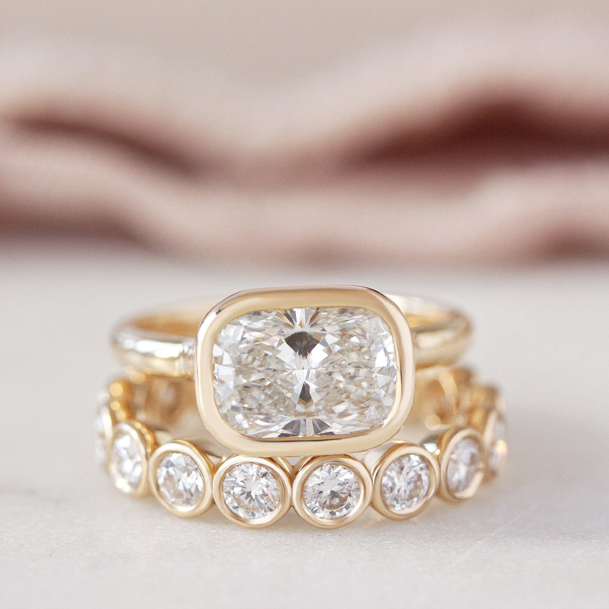 2.9 Carats Emerald Pave Styled Moissanite Engagement Ring