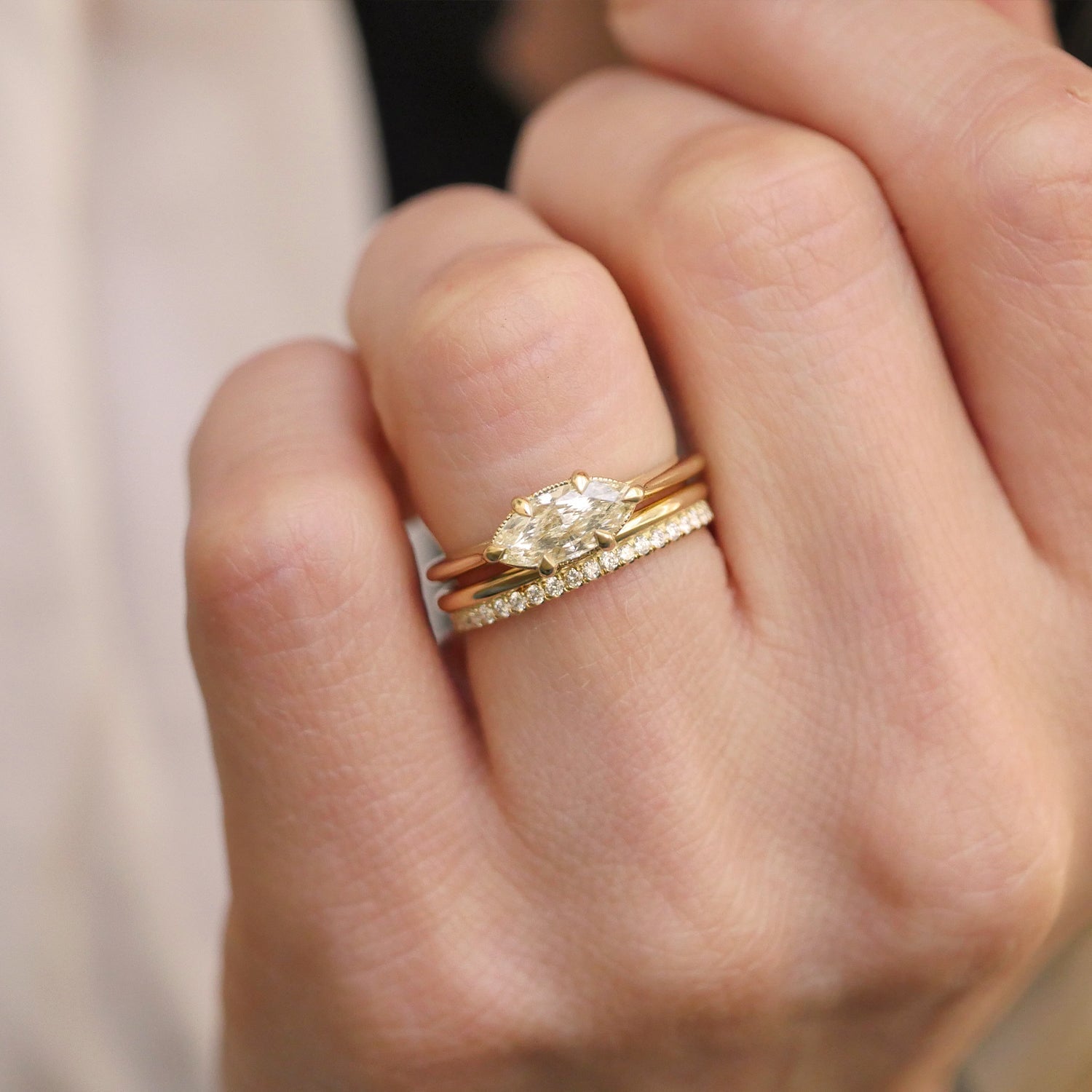 0.25 TCW Round Shaped Half Eternity Lab Grown Diamond Wedding Band