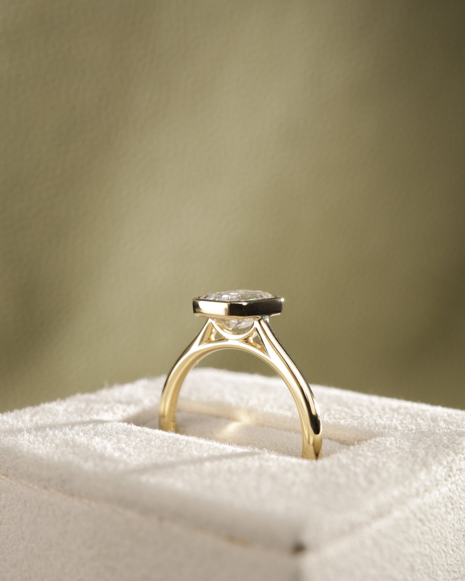 2 CT Asscher Lab Grown Diamond Solitaire Engagement Ring