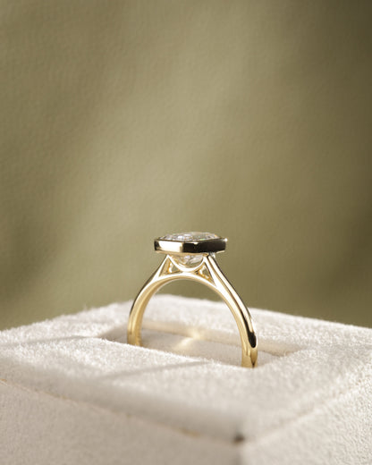 2 CT Asscher Lab Grown Diamond Solitaire Engagement Ring