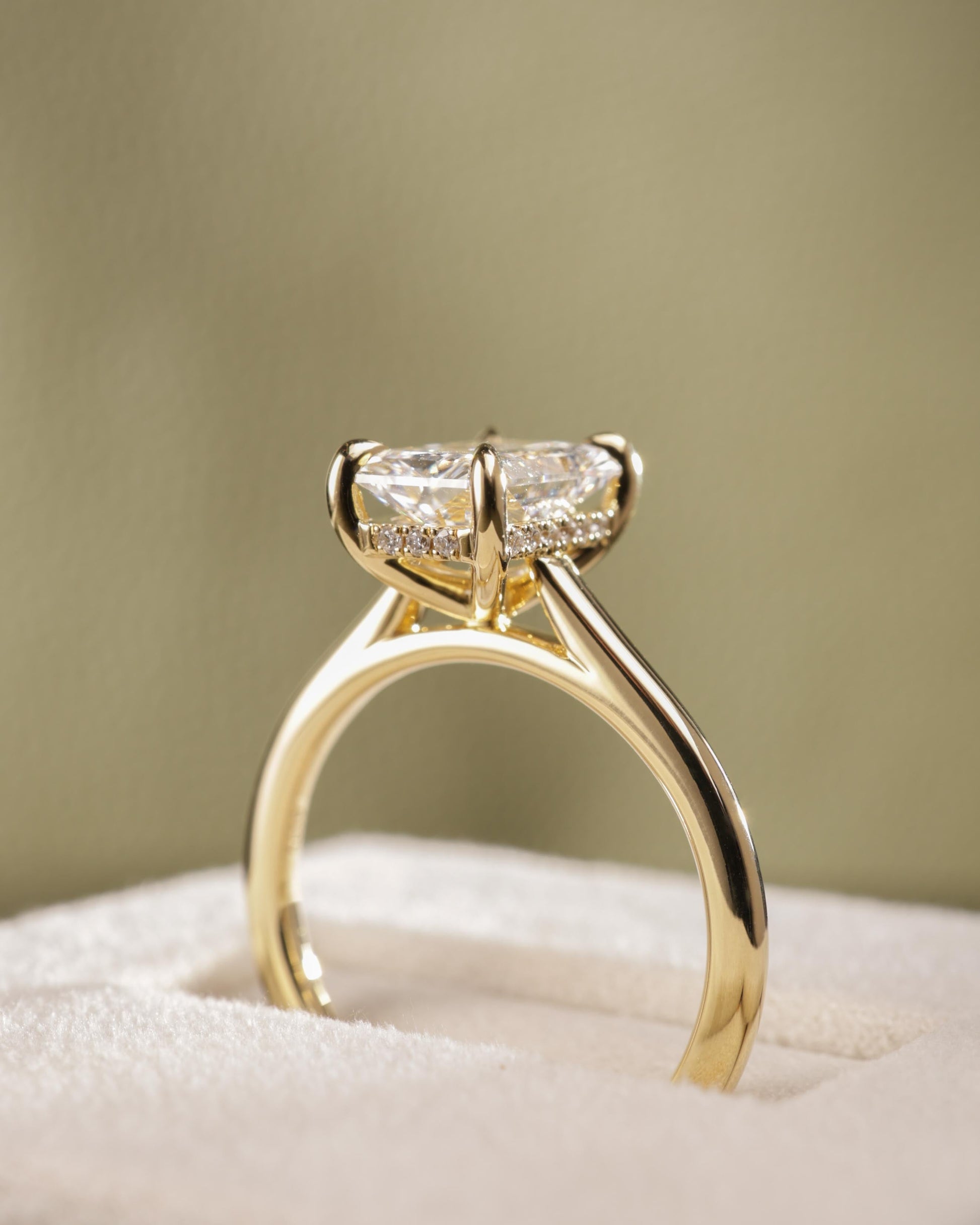 2 CT Asscher Lab Grown Diamond Solitaire Engagement Ring