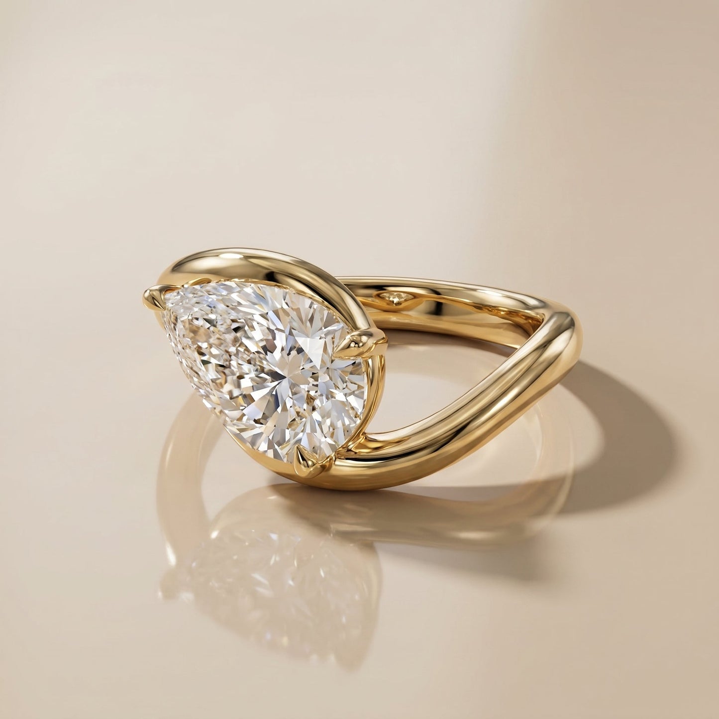 Oval Solitaire Engagement Ring – 2 CT Moissanite Diamond