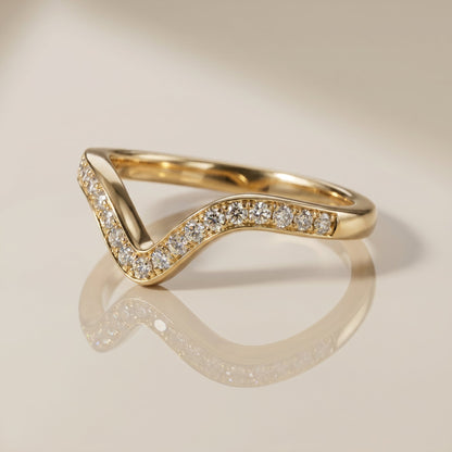 0.13 TCW Round Twisted Moissanite Wedding Band