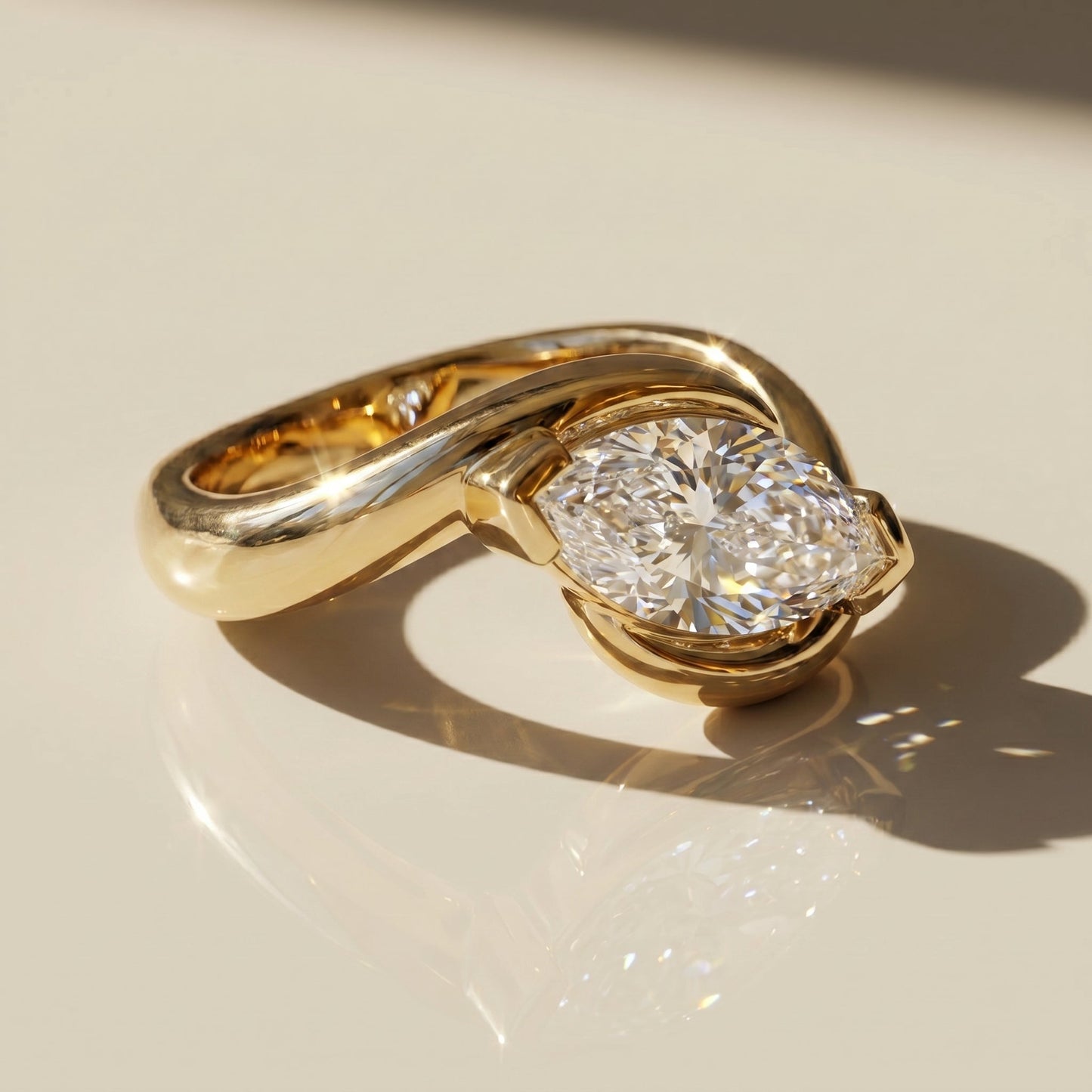 Oval Solitaire Engagement Ring – 2 CT Moissanite Diamond