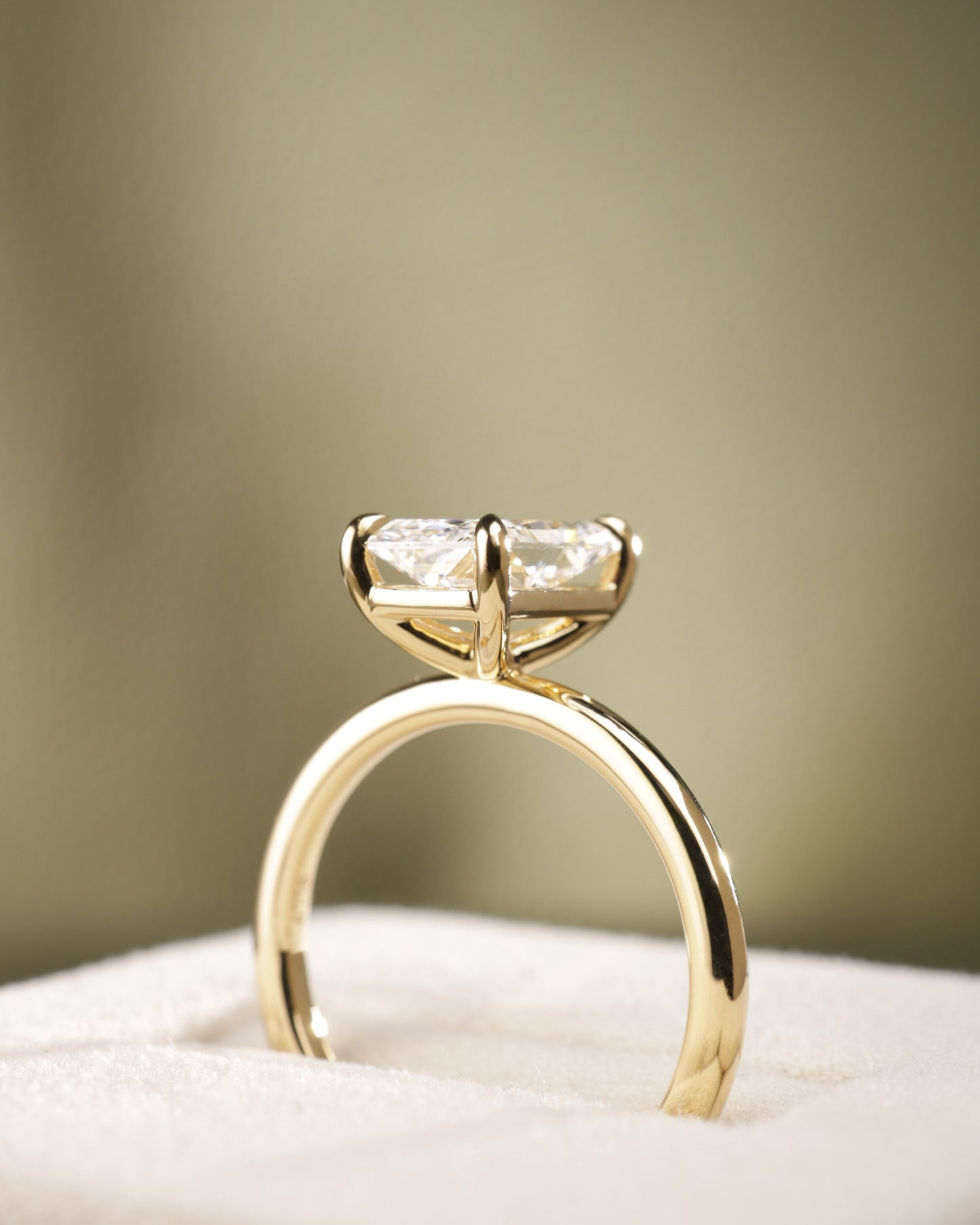 2 CT Asscher Lab Grown Diamond Solitaire Engagement Ring