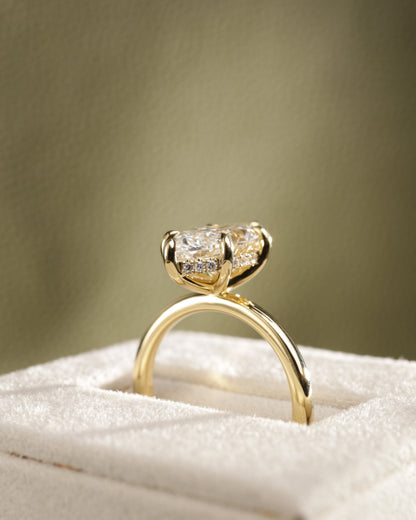 2 CT Asscher Lab Grown Diamond Solitaire Engagement Ring