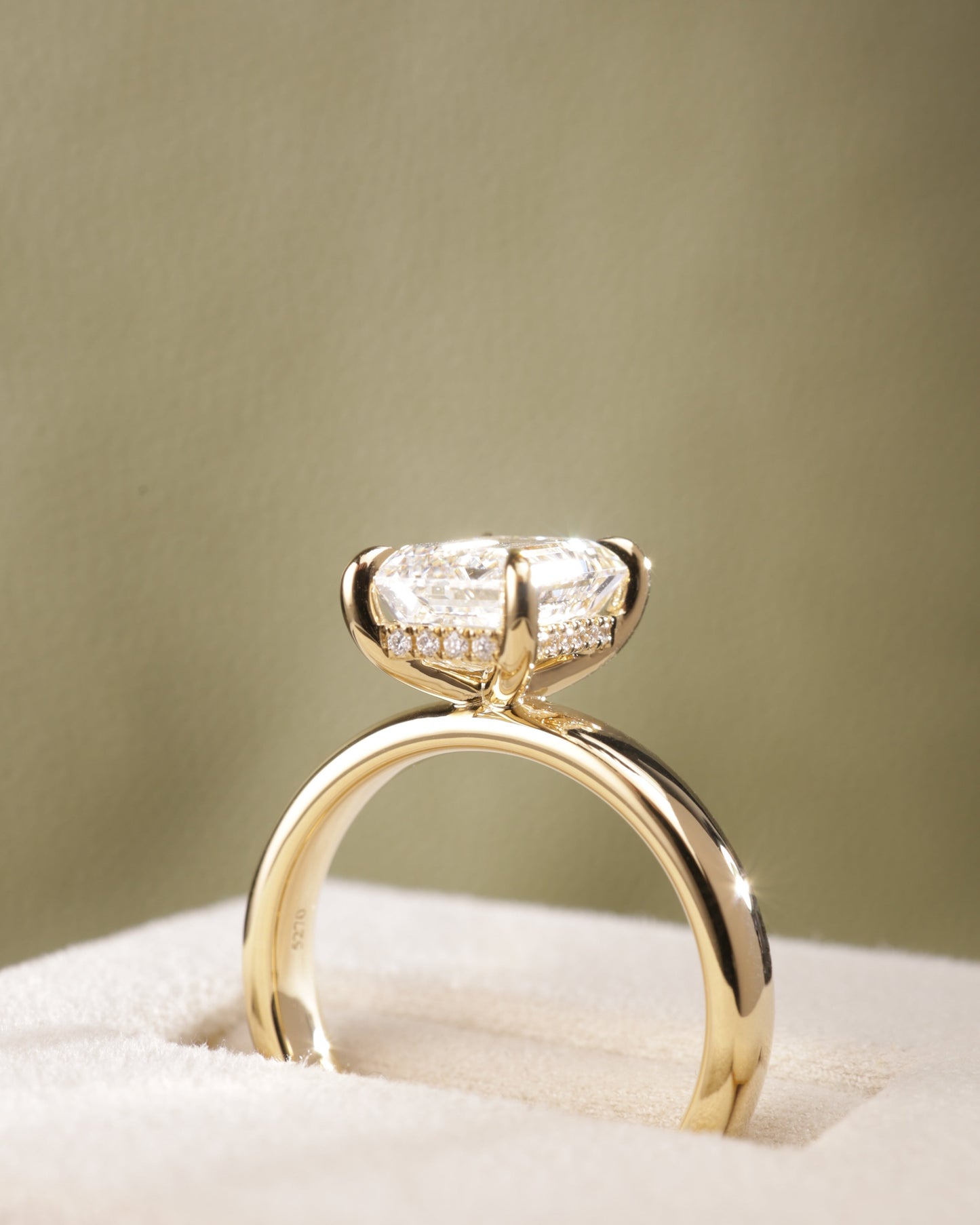 2 CT Asscher Lab Grown Diamond Solitaire Engagement Ring