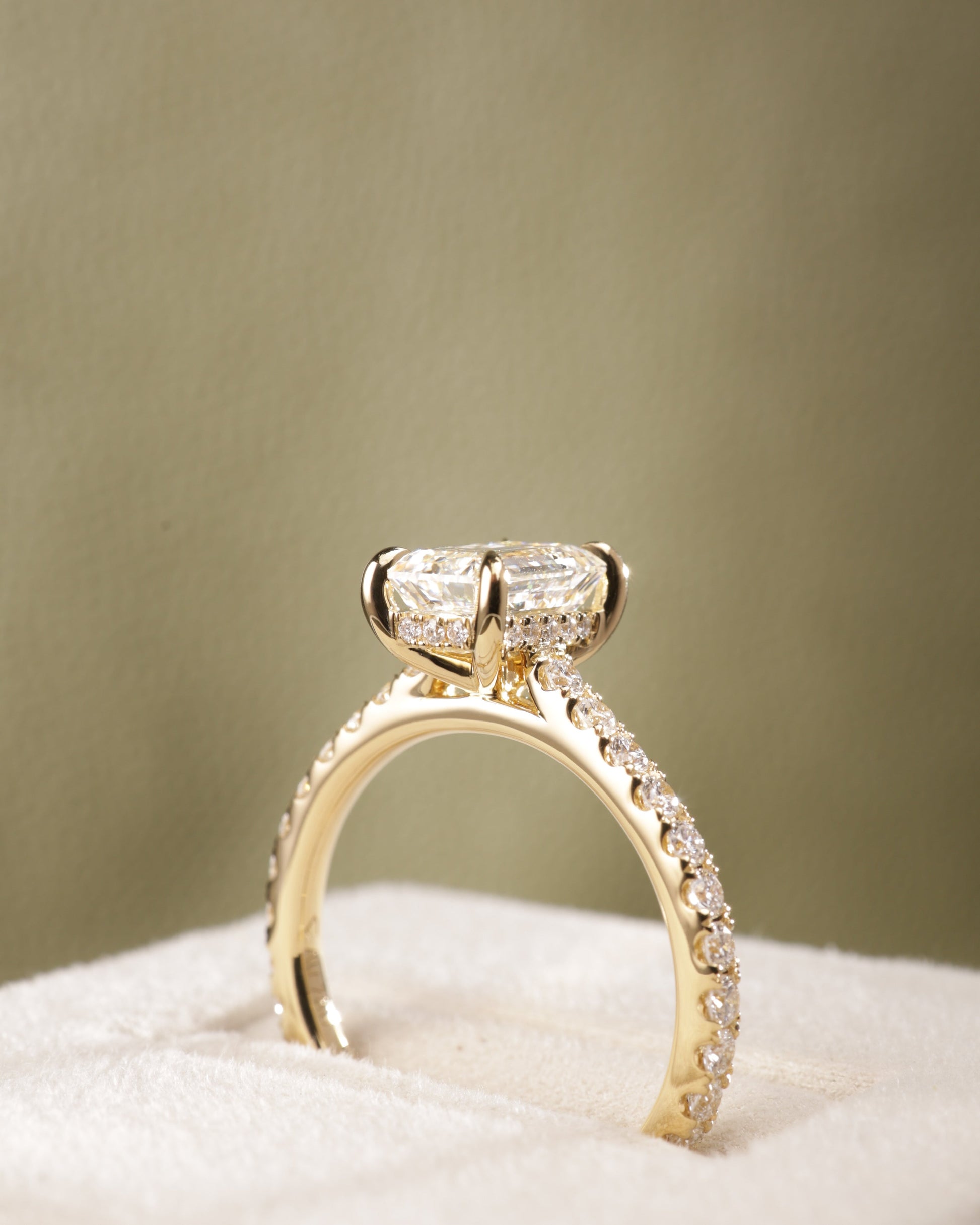 2 CT Asscher Lab Grown Diamond Solitaire Engagement Ring