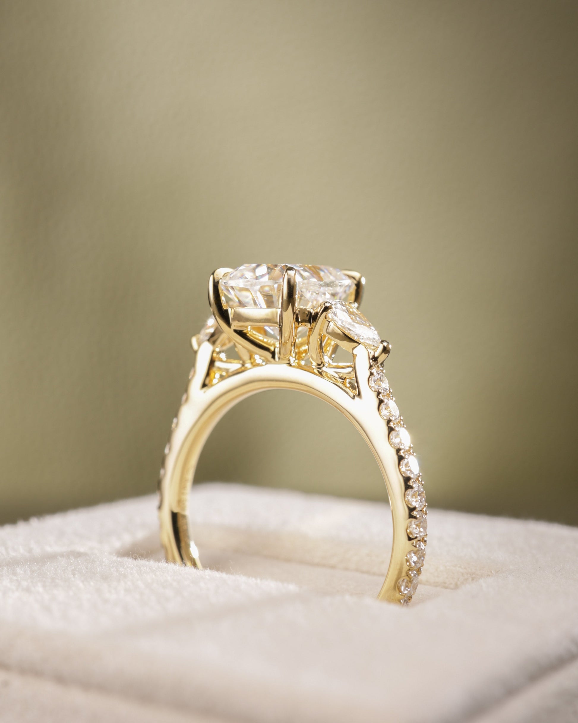 2 CT Asscher Lab Grown Diamond Solitaire Engagement Ring