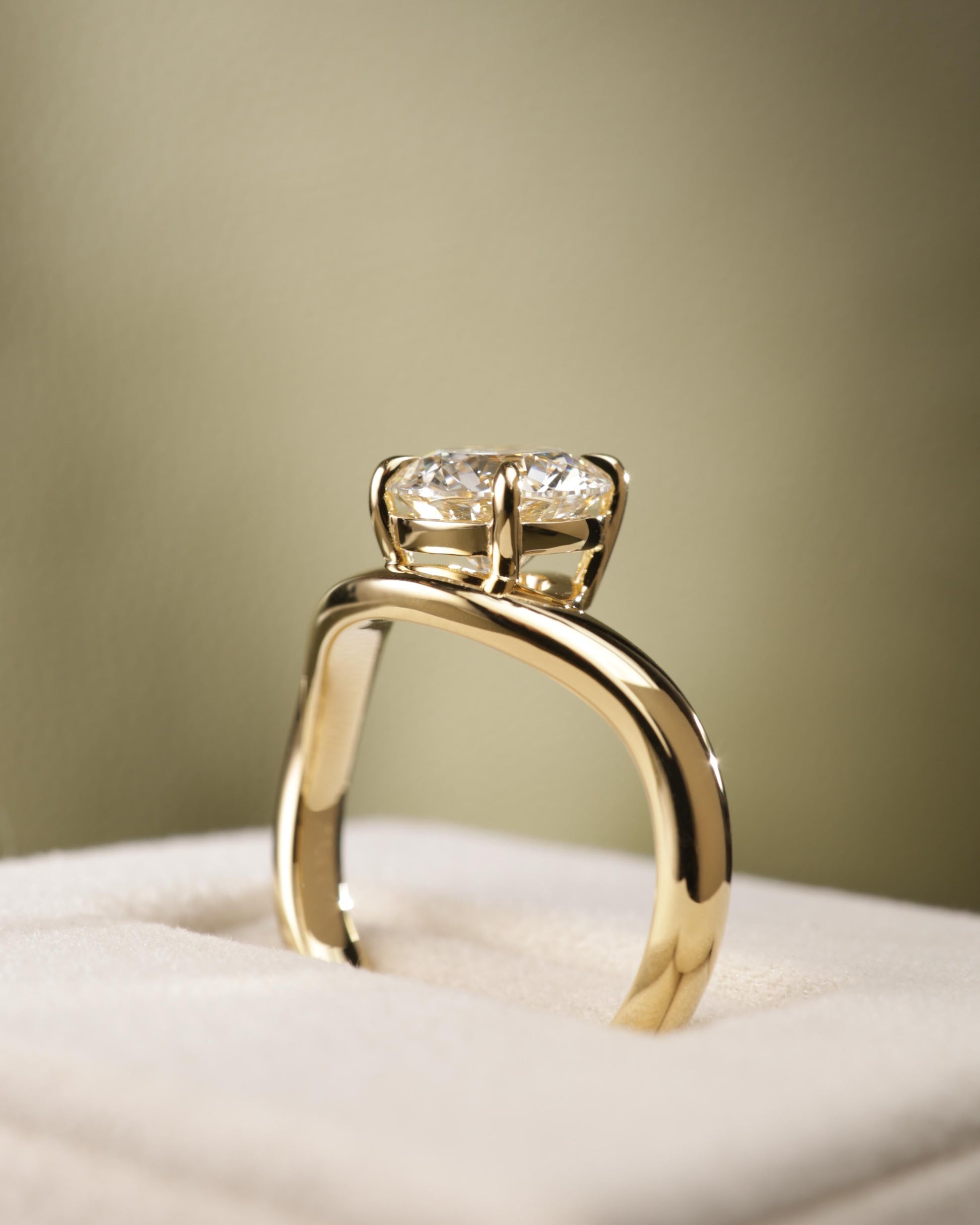 2 CT Asscher Lab Grown Diamond Solitaire Engagement Ring