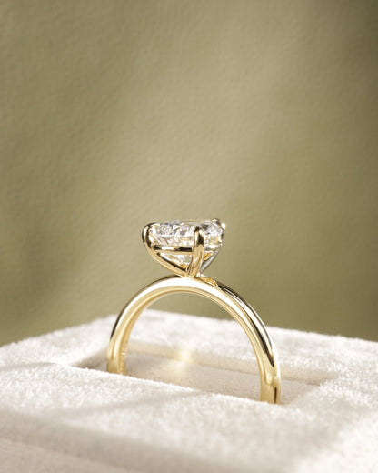 2 CT Asscher Lab Grown Diamond Solitaire Engagement Ring