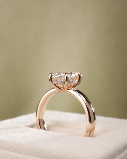 2 CT Asscher Lab Grown Diamond Solitaire Engagement Ring