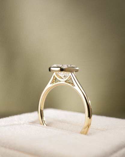 2 CT Asscher Lab Grown Diamond Solitaire Engagement Ring