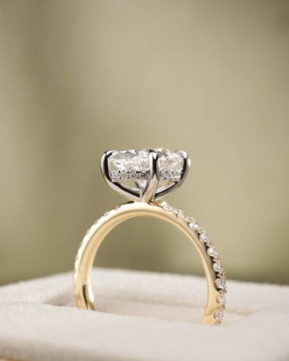 2 CT Asscher Lab Grown Diamond Solitaire Engagement Ring