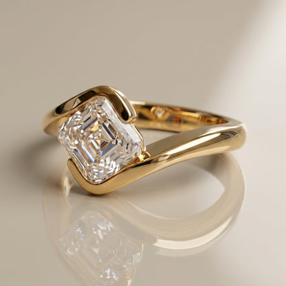Oval Solitaire Engagement Ring – 2 CT Moissanite Diamond