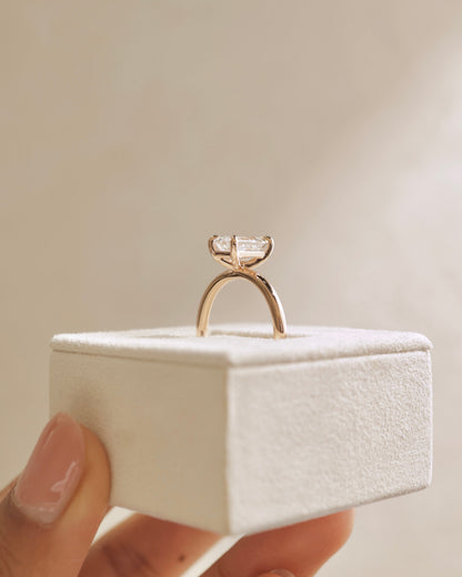 2 CT Asscher Lab Grown Diamond Solitaire Engagement Ring