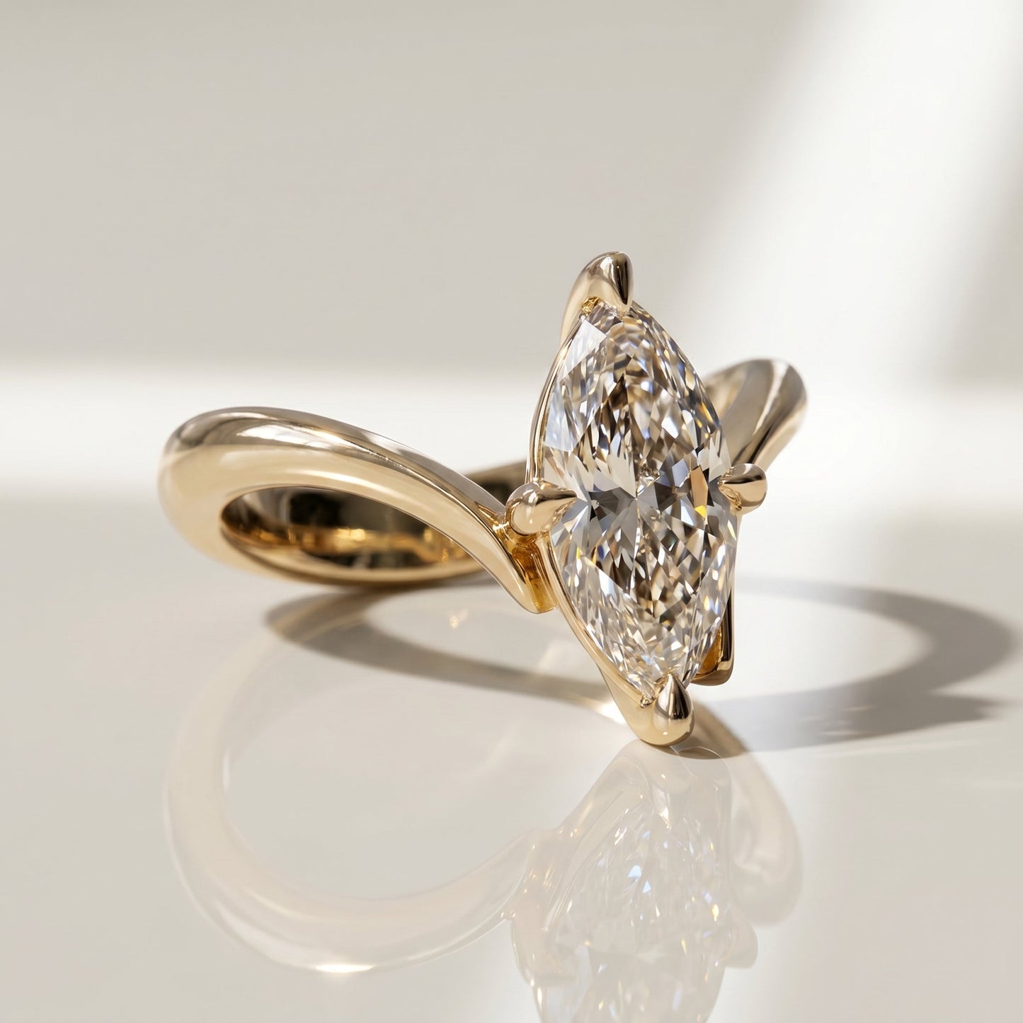 Oval Solitaire Engagement Ring – 2 CT Moissanite Diamond