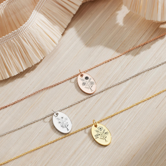 Custom Multiple Birthflower Necklace