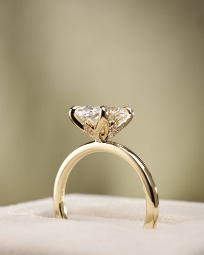 2 CT Asscher Lab Grown Diamond Solitaire Engagement Ring