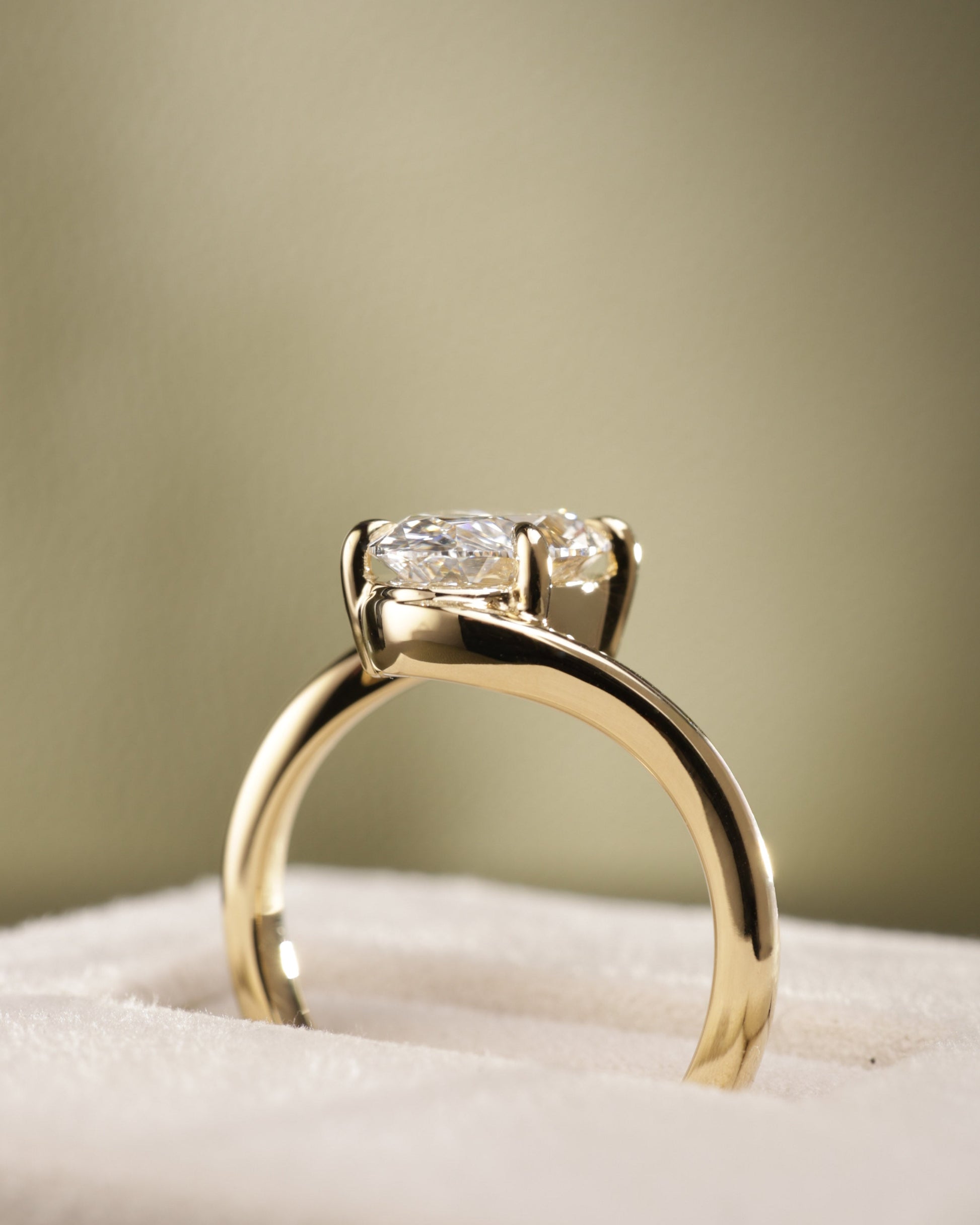 2 CT Asscher Lab Grown Diamond Solitaire Engagement Ring