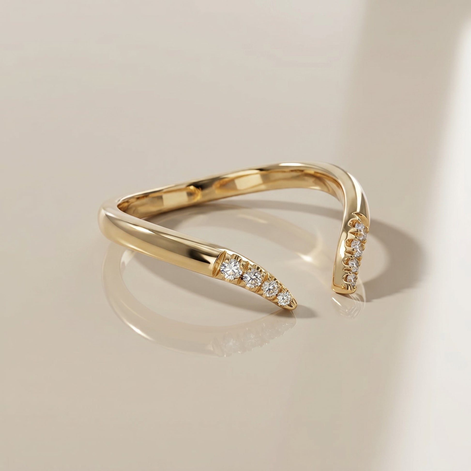 0.13 TCW Round Twisted Moissanite Wedding Band