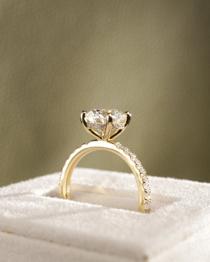 2 CT Asscher Lab Grown Diamond Solitaire Engagement Ring