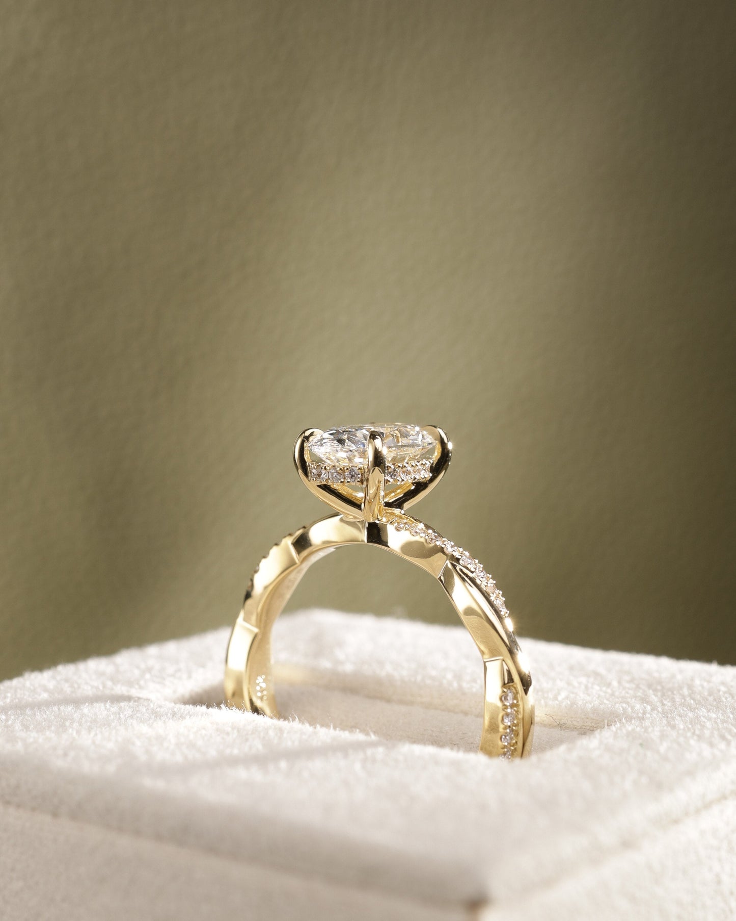 2 CT Asscher Lab Grown Diamond Solitaire Engagement Ring